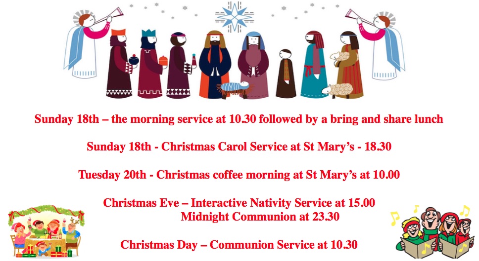 A Wonderful Week at St Mary’s to Celebrate Christmas – Starting on the 18th&nbsp;December