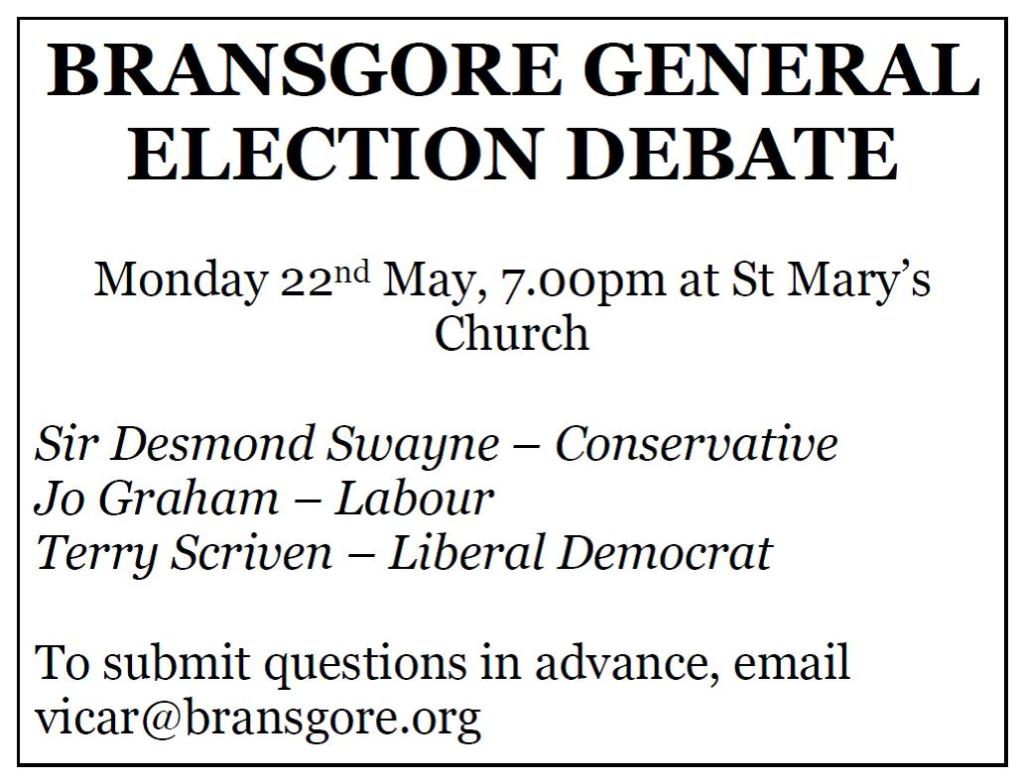 Reminder: General Election Debate&nbsp;TONIGHT