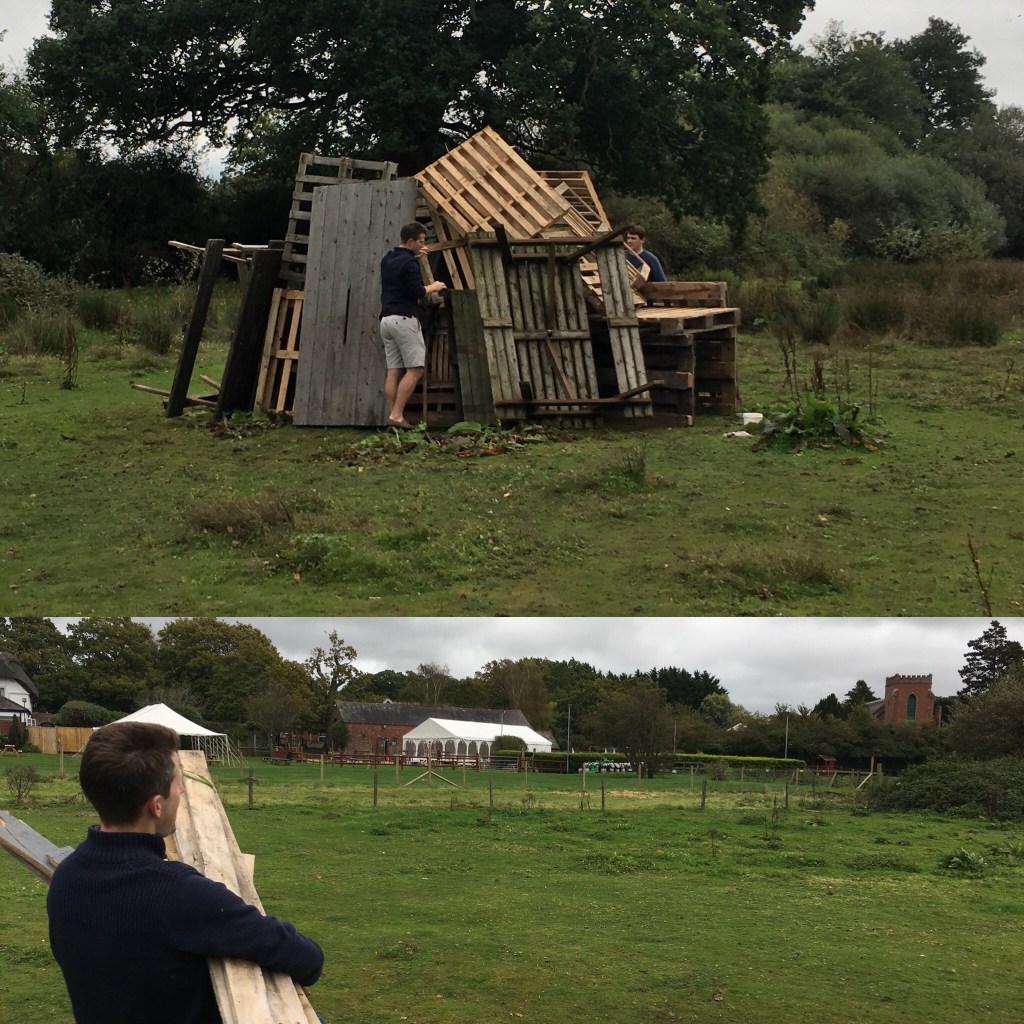 The bonfire building has&nbsp;begun!